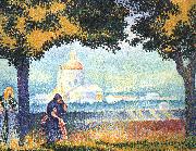 Henri Edmond Cross The Church of Santa Maria degli Angeli near Assisi oil painting artist